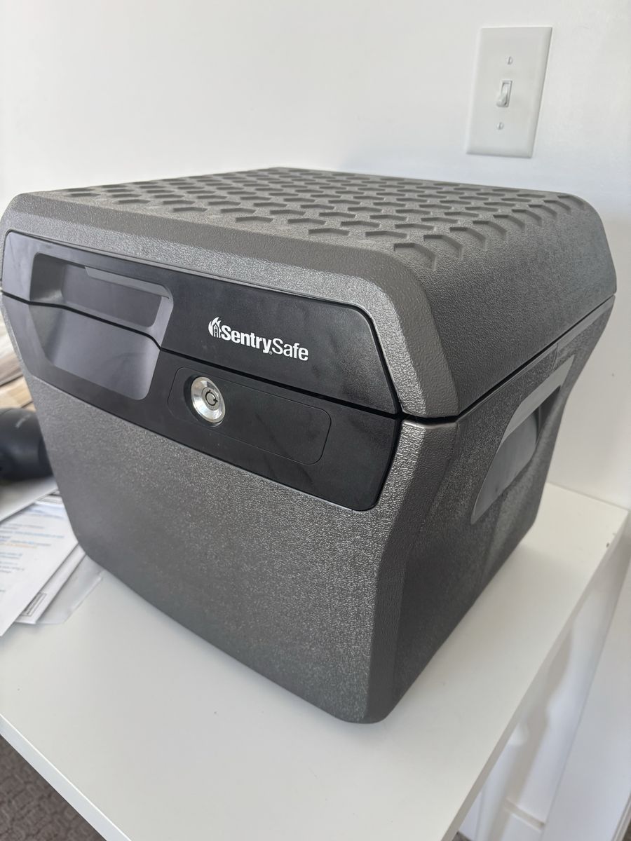 SentrySafe Fire Safe Box with Key Lock - Gray/Black - Model 1200