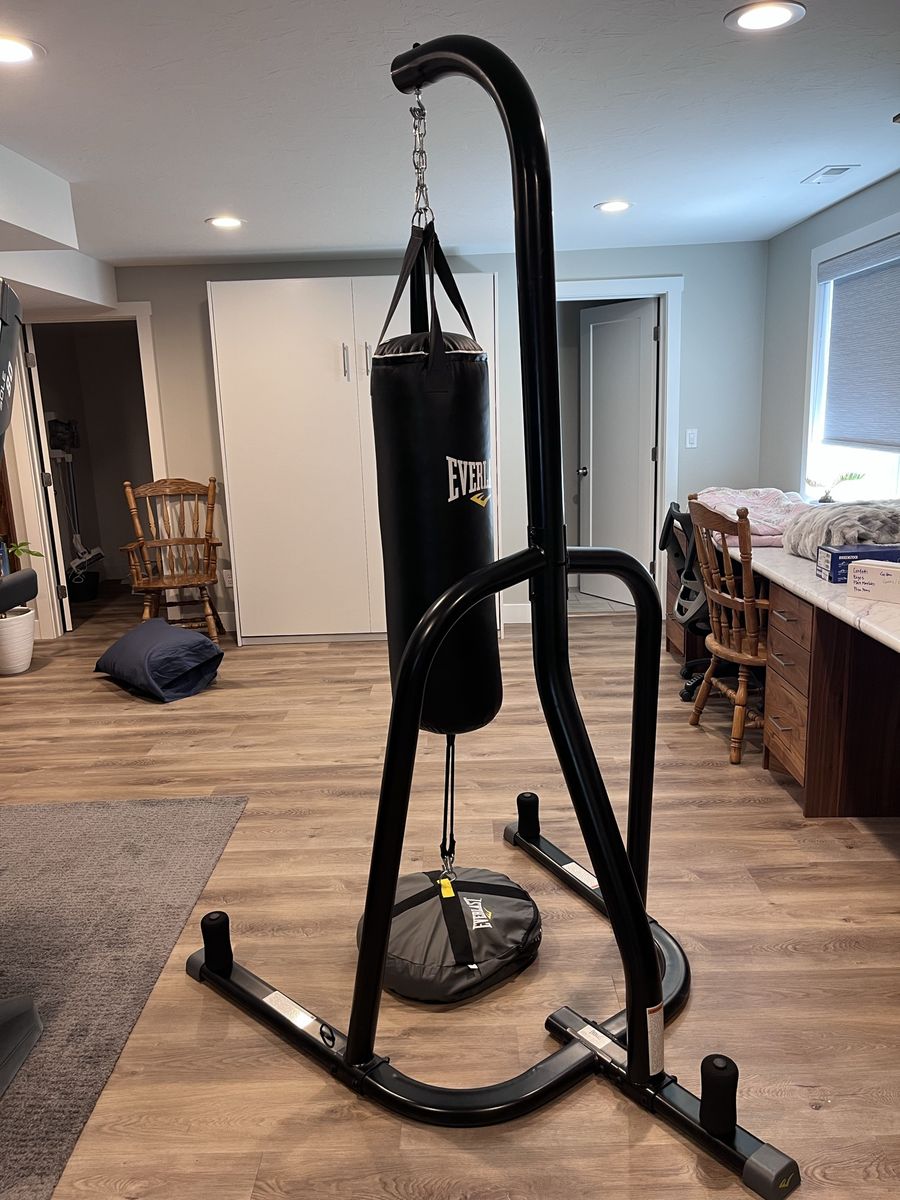 Everlast punching bag and frame