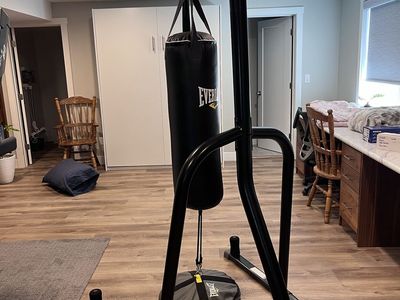 Everlast punching bag and frame
