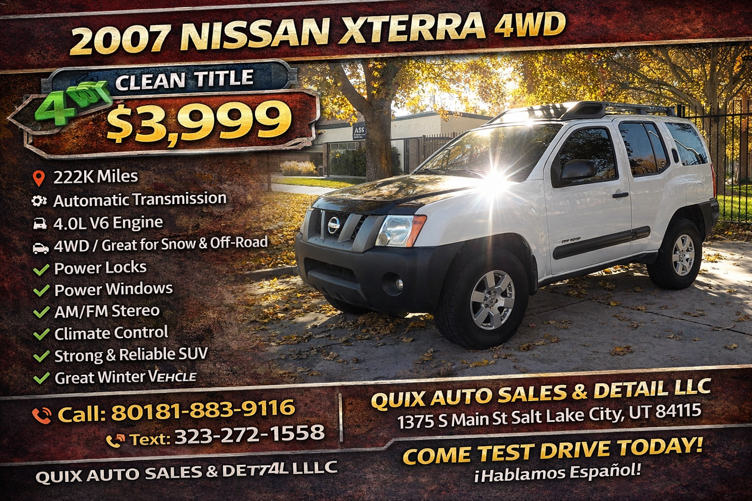 2007 NISSAN XTERRA Off-Road