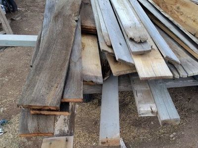 Assorted Reclaimed Wood Planks and Fence Sections