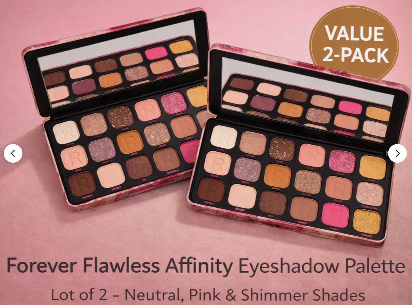 Forever Flawless Affinity Eyeshadow Palette Lot of 2 Matte Shimmer Neutral NEW