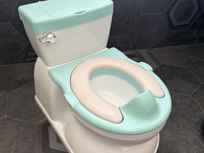 Joolz Aqua & White My First Toilet Potty Training Seat with Flush Sound