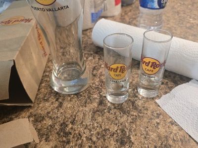 Hard Rock Cafe Drinking Glasses - Puerto Vallarta, Lake Tahoe, New York Set of 37