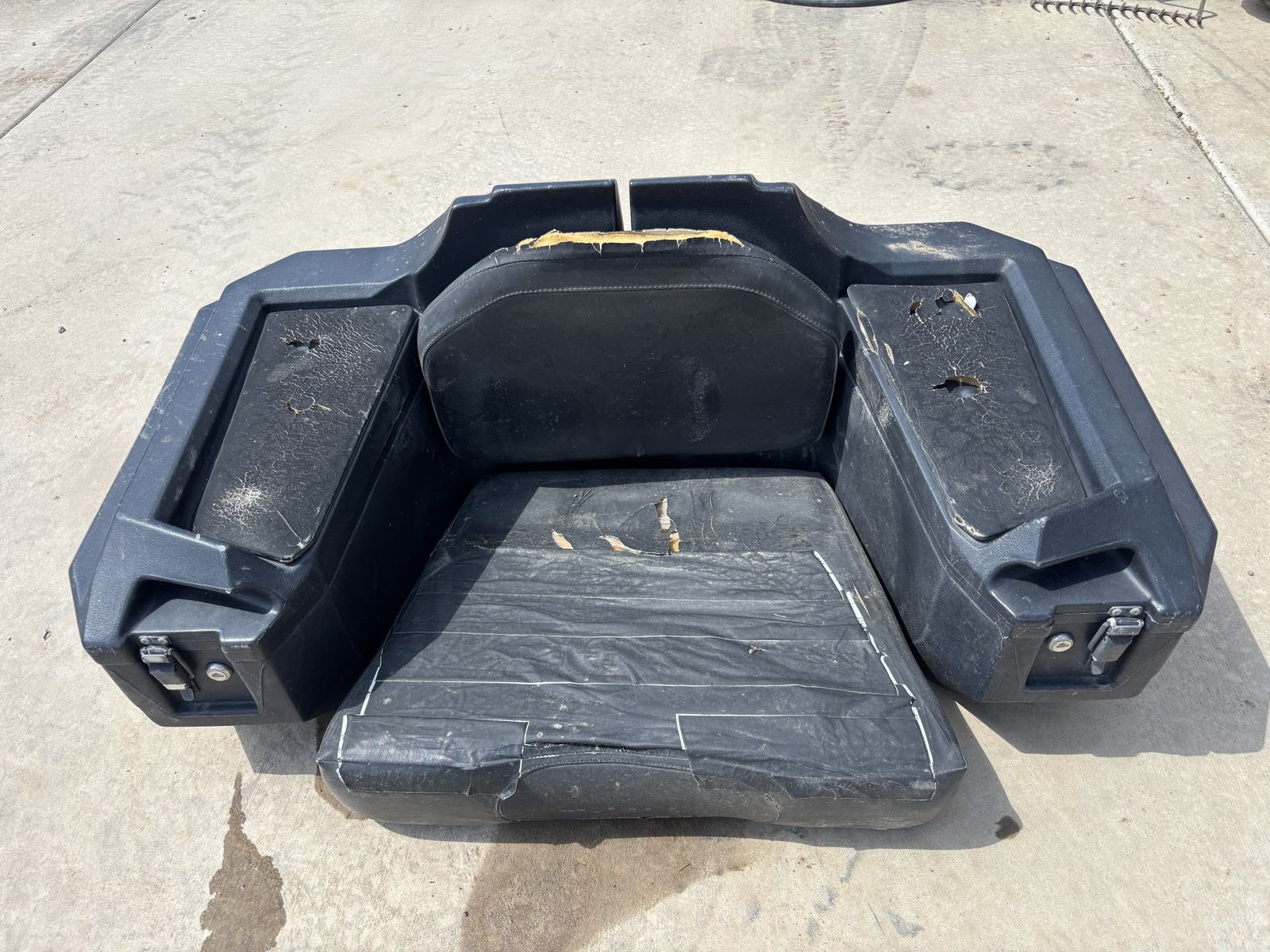 ATV Rear Seat Cargo Box with Storage