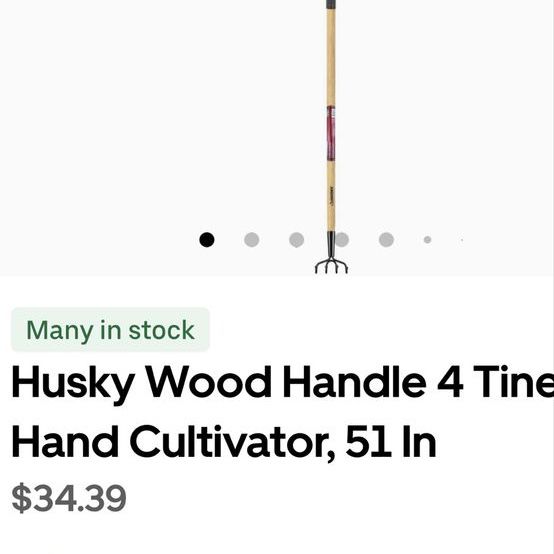 Hand Cultivator // HuskyWood Handle 4 Tine Hand Cultivator