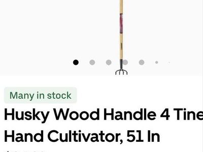 Hand Cultivator // HuskyWood Handle 4 Tine Hand Cultivator
