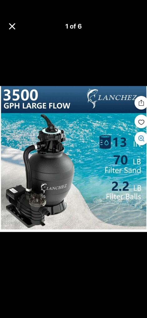 LANCHEZ 13in Sand Filter Pump