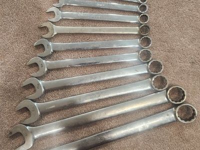 Snap-on Combination Wrenches Set, 11-piece, 3/8" - 1-1/16", Chrome Finish, Open & Box End