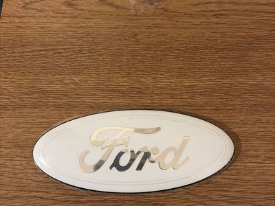 7" White Ford Emblem