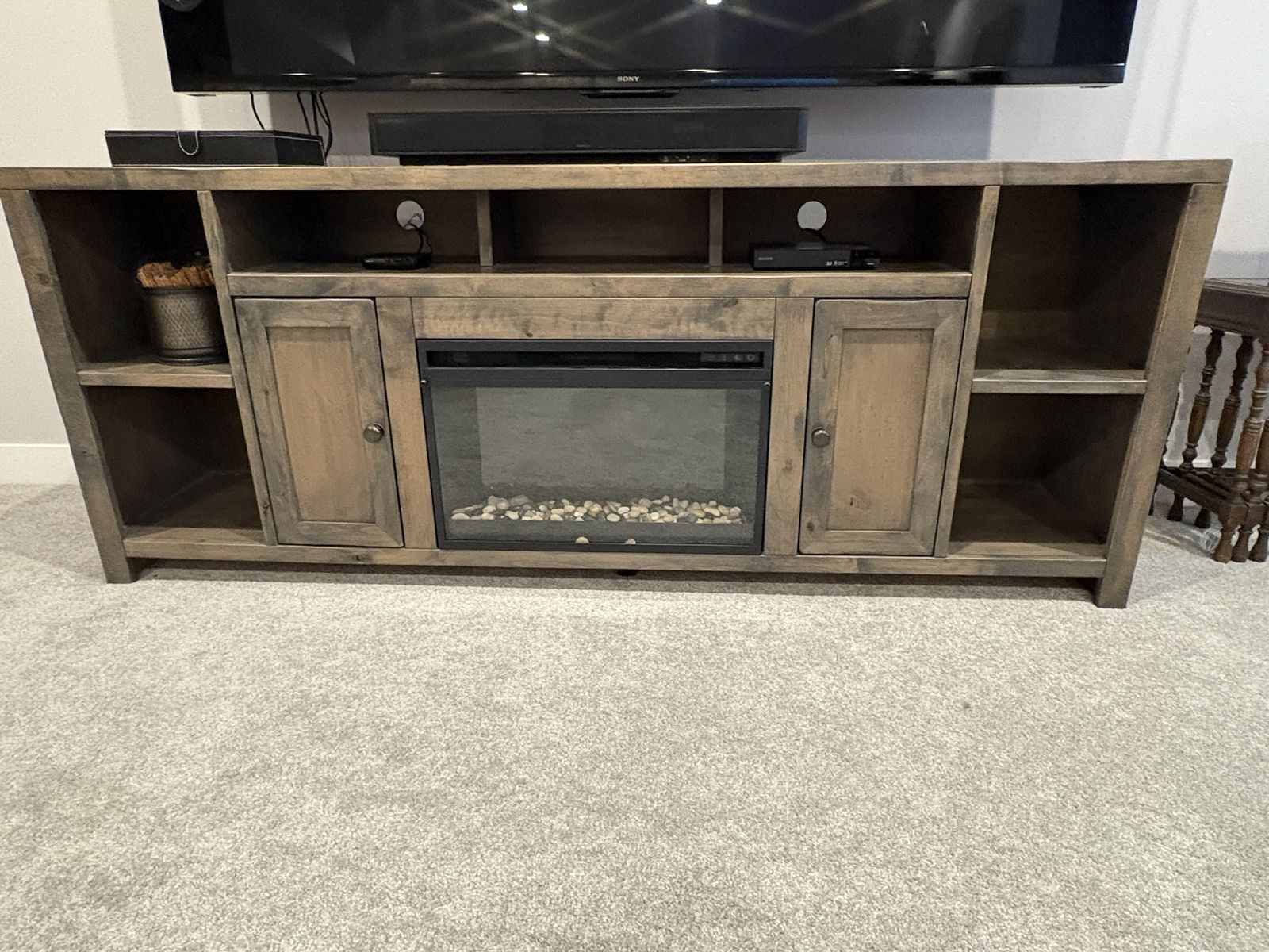 Cabinet with fireplace