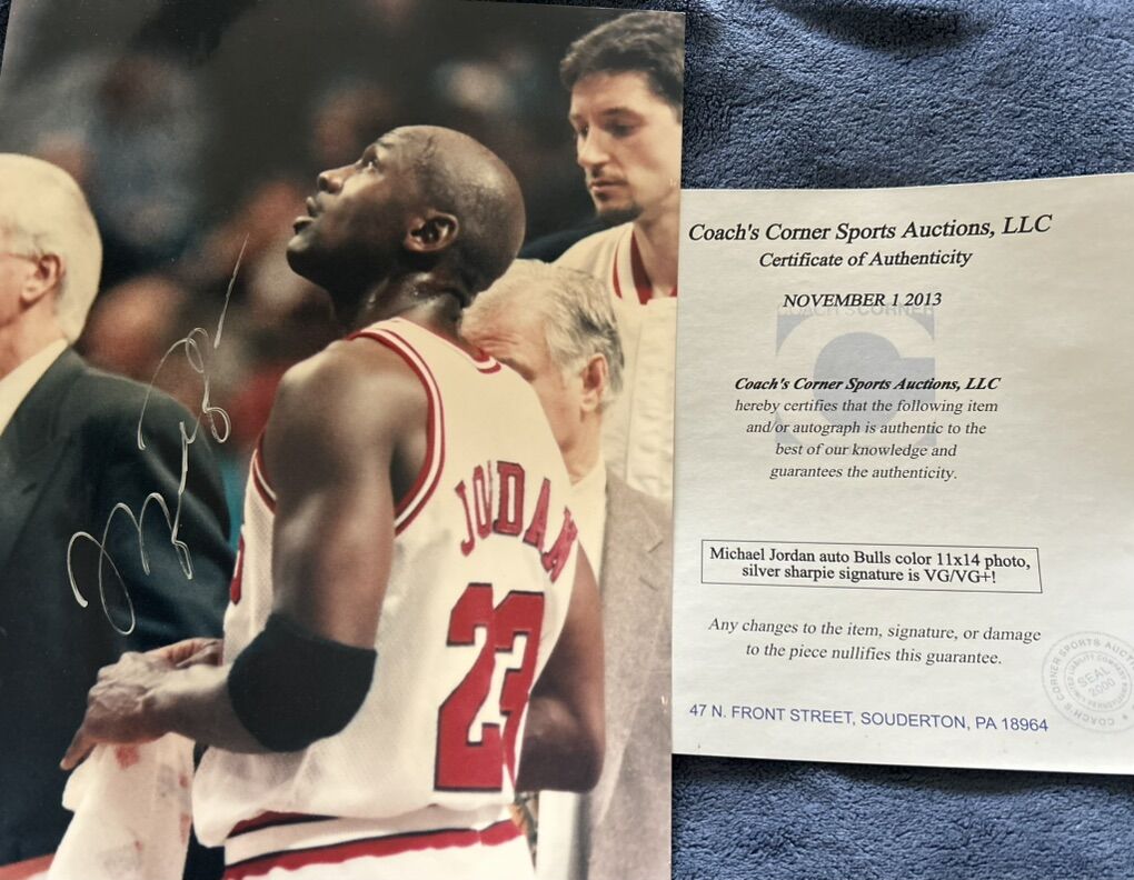 Michael Jordan Autograph 11x14 Chicago Bulls Auto