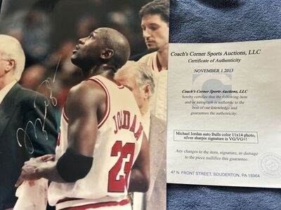 Michael Jordan Autograph 11x14 Chicago Bulls Auto