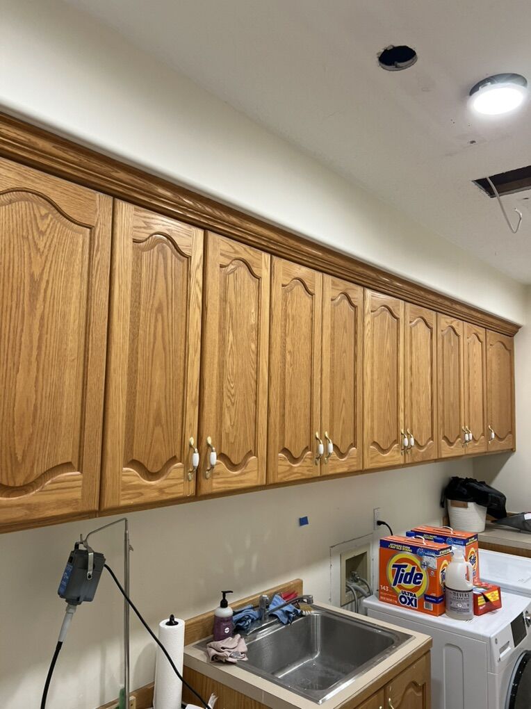 Oak Laundry Room Cabinets
