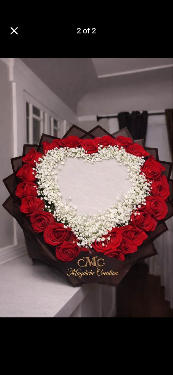 Burning Rose Heart Bouquet🩷 Perfect Proposal Gift