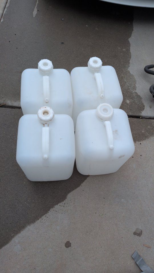 Set of 4 Plastic Utility Jugs Water Containers