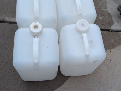 Set of 4 Plastic Utility Jugs Water Containers
