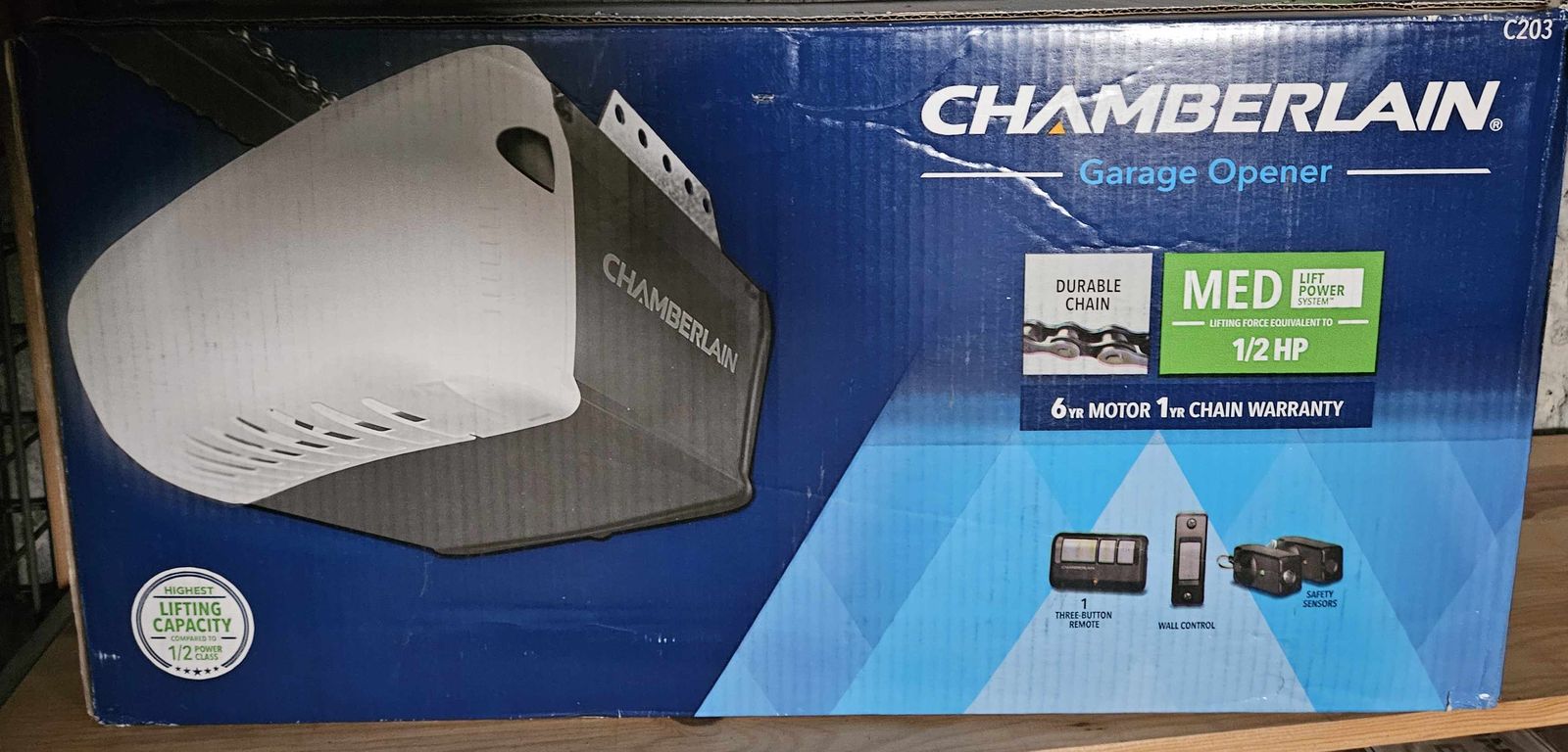 Chamberlain 1/2 HP Garage Door Opener - New in Box