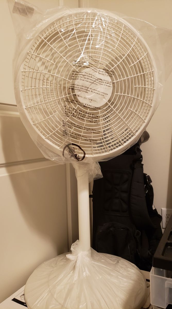 White Standing Pedestal Fan