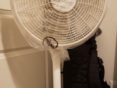 White Standing Pedestal Fan