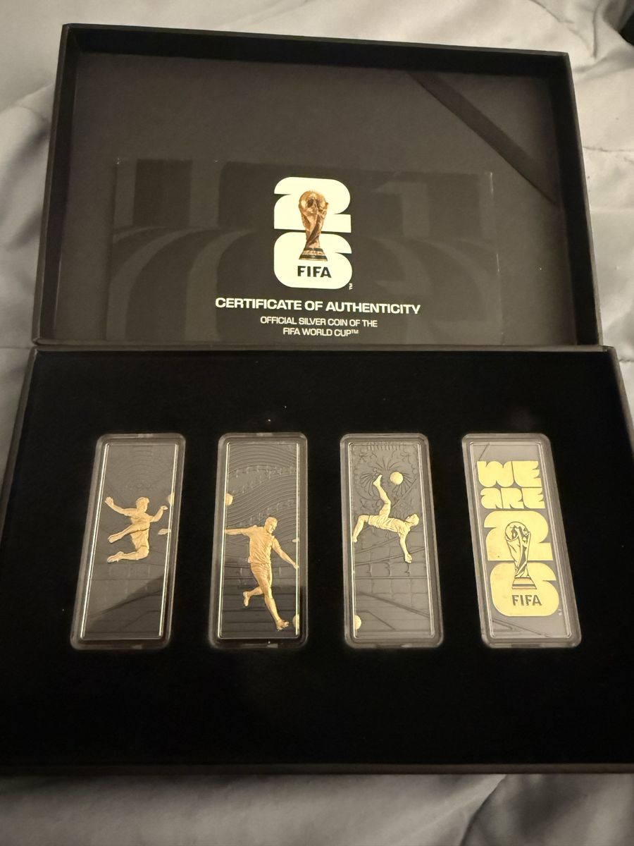 FIFA soccer collectible gold and 4oz solid silver