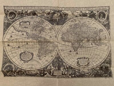 1641 World Map Reproduction – Antique Style