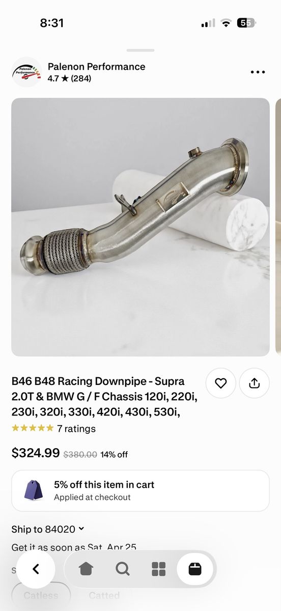 b48 catless downpipe