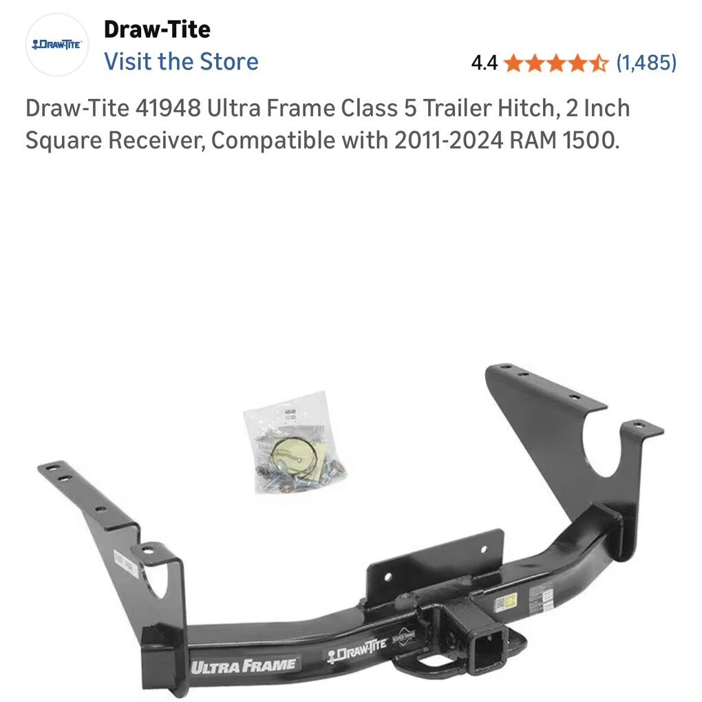 New! Class 5 Trailer Hitch - Dodge Ram 2011-2024