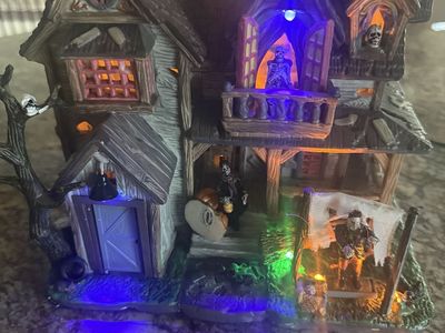 Adorable Lemax Spooky Town Collection Halloween Village - Animated & Lighted Haunted House
