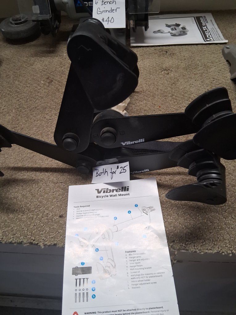 Vibrelli Bicycle Wall Mount Storage Rack Set of two