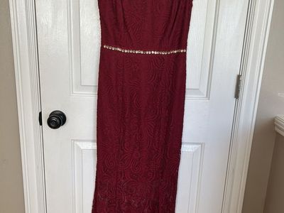 Maroon Lace Gown