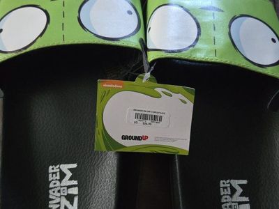Ground Up Invader Zim Slides Sandals Men's Size L New with Tags
