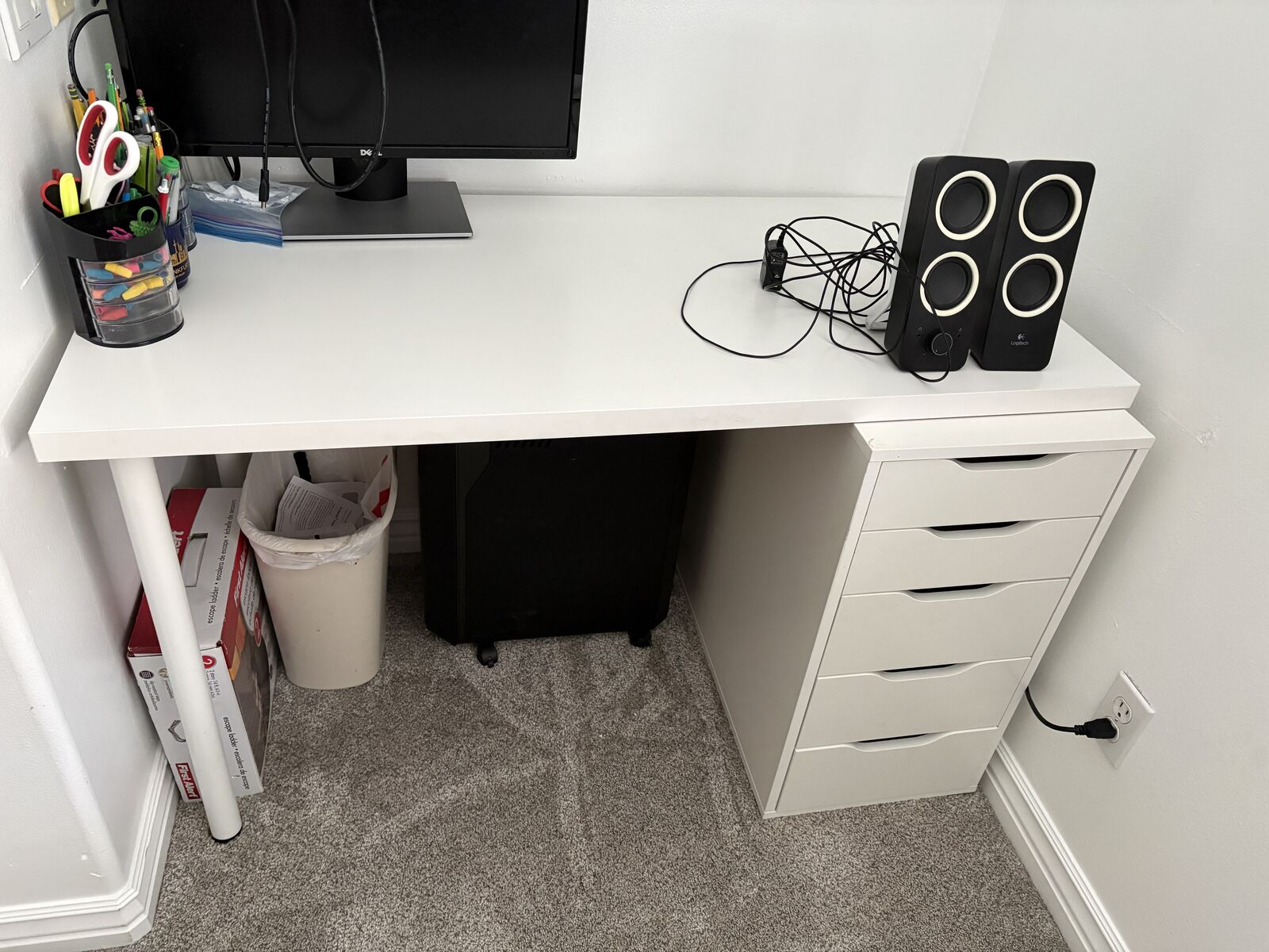 IKEA small desk and filing cabinet/drawers