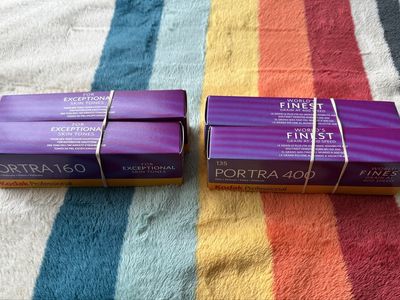 Kodak Professional Portra 160 & 400 Color Negative Film 135 - 10 Rolls Each, New
