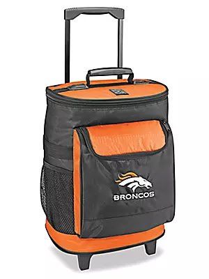 Denver Broncos Rolling Cooler Bag - Tailgate, Picnic, Travel - 42 Can Capacity