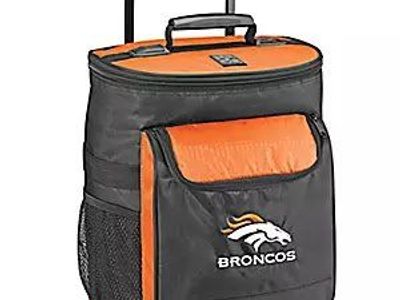 Denver Broncos Rolling Cooler Bag - Tailgate, Picnic, Travel - 42 Can Capacity