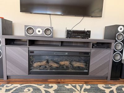 Twin-Star International Morado Bay 42MM6717-PO126 TV Stand with Electric Fireplace
