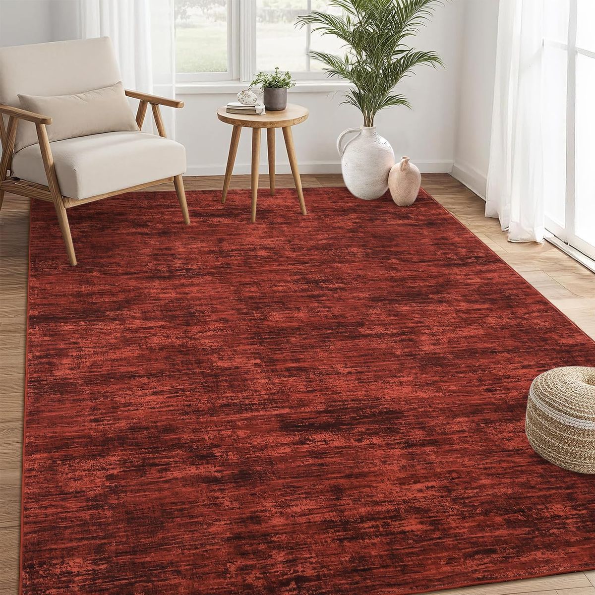RUGSREAL Area Rug 5x7 Machine Washable Area Rug for Living Room Non-Slip Stain Resistant Modern Abstract Bedroom Rug Contemporar