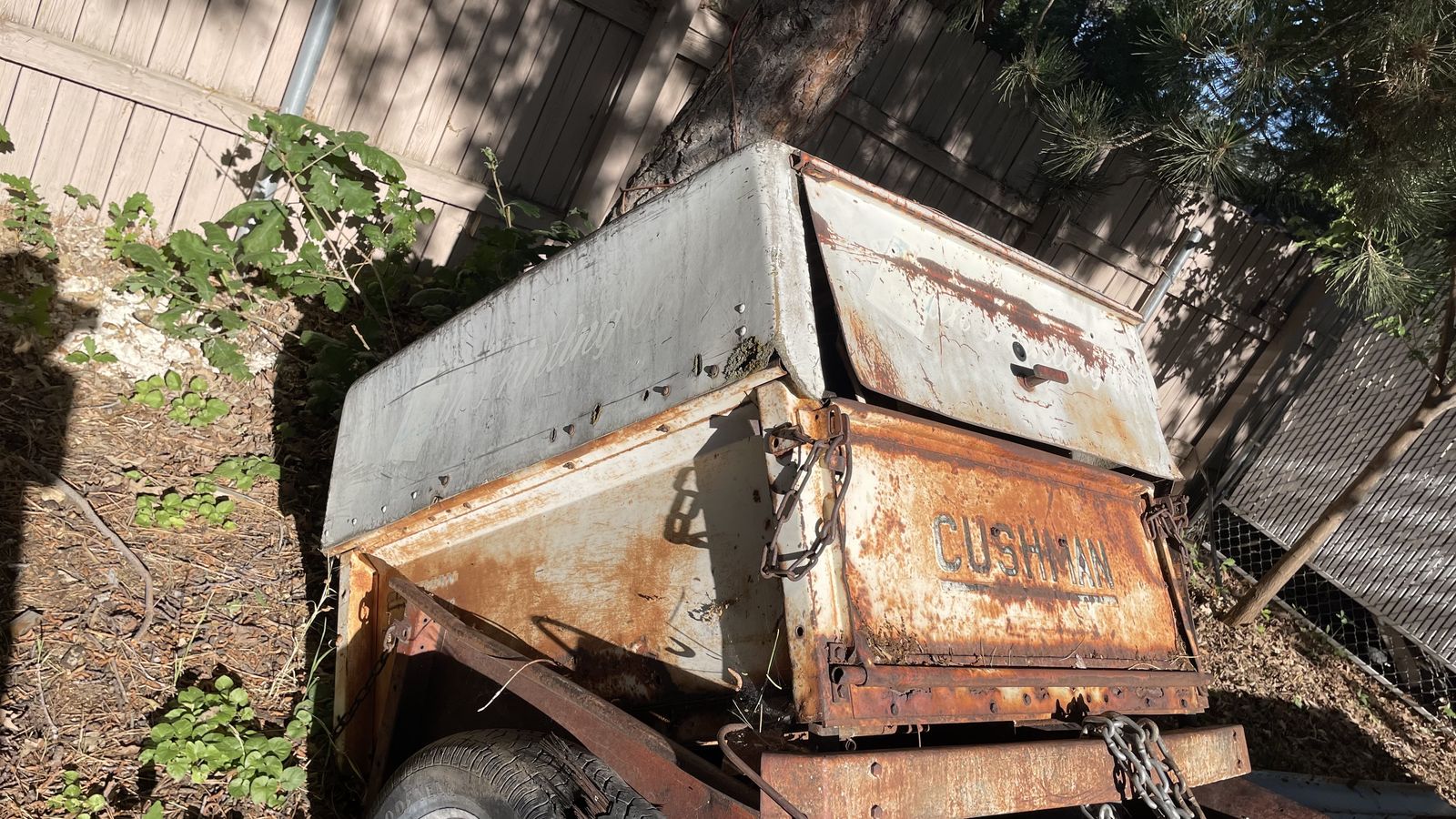 Cushman Utility Trailer - Vintage Metal Cargo Hauler, Rusty Project