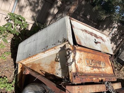 Cushman Utility Trailer - Vintage Metal Cargo Hauler, Rusty Project