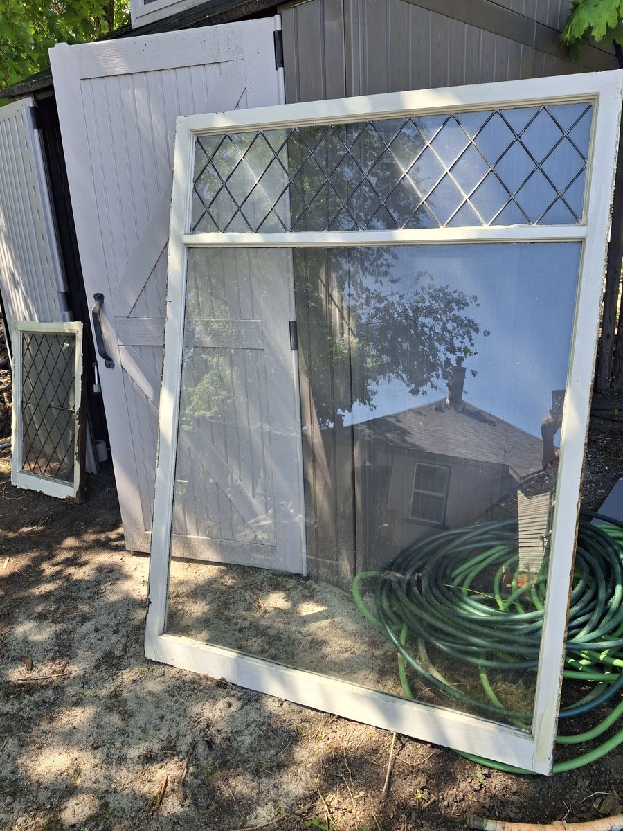 105 yr old window with leaded panes