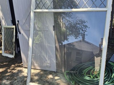 105 yr old window with leaded panes