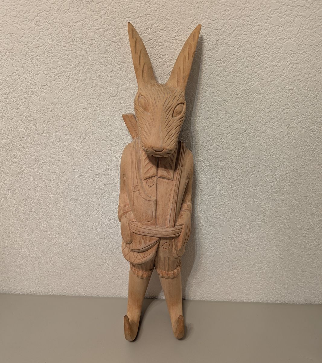 vintage arthur court designs hand carved wooden rabbit  1970