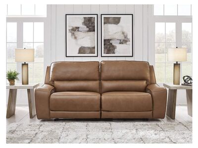 DeepWakes Leather Power Reclining Sofa - Living Room Furniture - Action Home Furniture