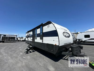 2026 Forest River RV Cherokee Grey Wolf 22RR Toy Hauler Travel Trailer Front Bedroom