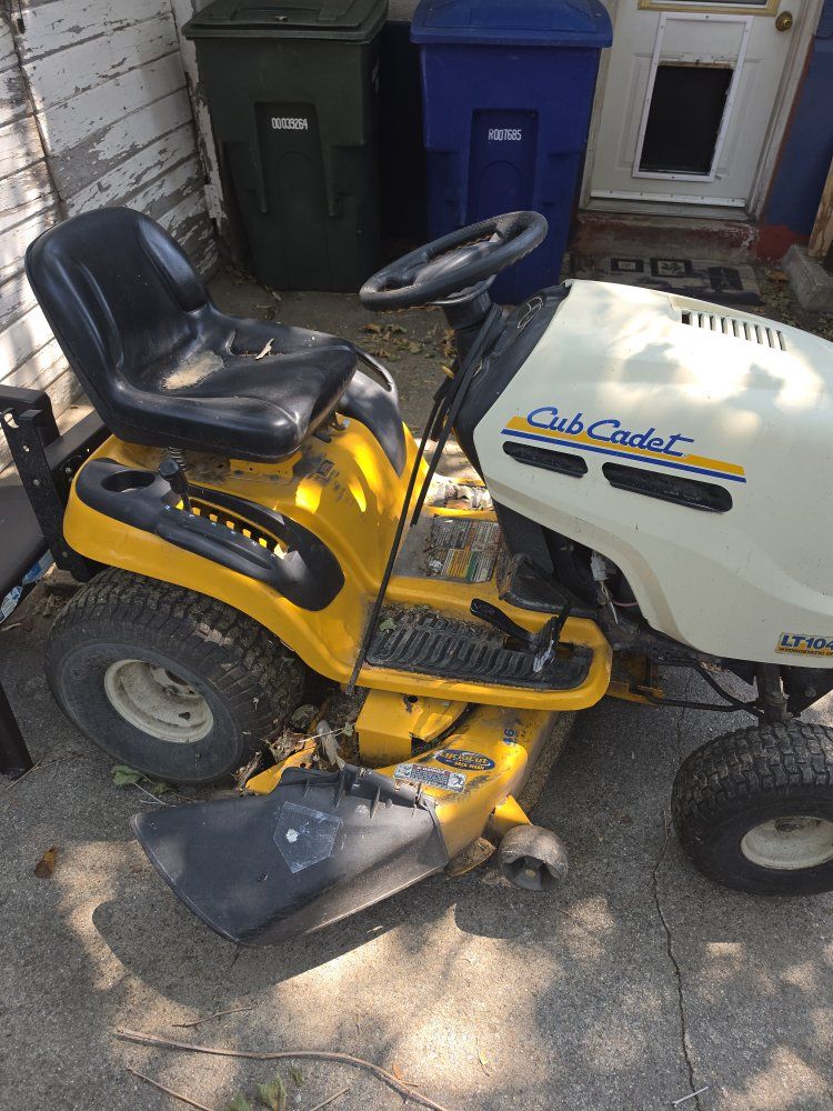 Cub Cadet LT1045 Lawn Tractor & Toro Recycler Push Lawn Mower