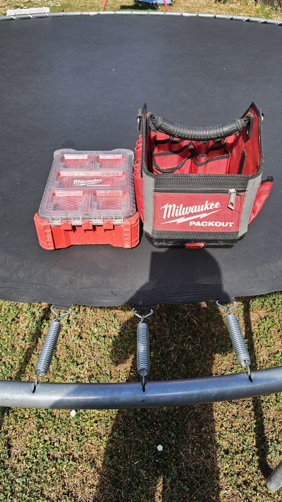 Milwaukee PACKOUT Compact Organizer and PACKOUT 10" Tote Tool Bag Set