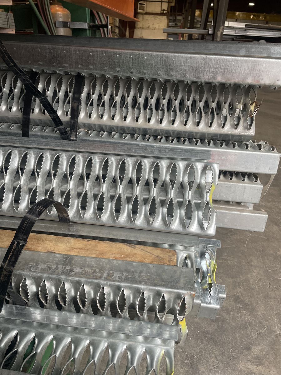HOT DEAL! Pre-Galvanized Steel Safety Grating – Diamond-Grip Channel 4-3/4" x 2" x 14 GA x 12' – $135.95 ea.