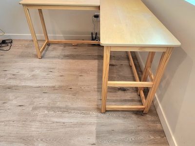 L-shaped Wood Desk