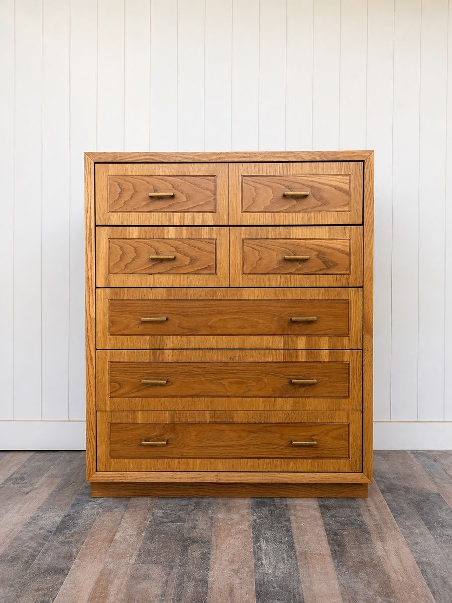 Beautiful Bassett Oak Dresser
